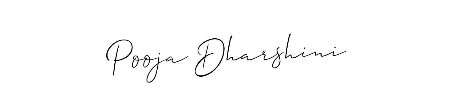 Make a beautiful signature design for name Pooja Dharshini. With this signature (Allison_Script) style, you can create a handwritten signature for free. Pooja Dharshini signature style 2 images and pictures png