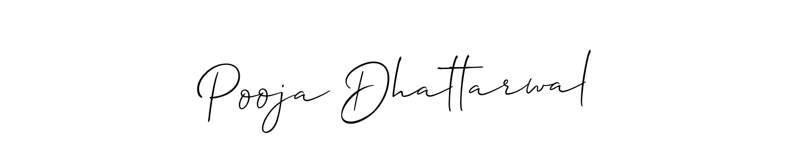How to make Pooja Dhattarwal name signature. Use Allison_Script style for creating short signs online. This is the latest handwritten sign. Pooja Dhattarwal signature style 2 images and pictures png