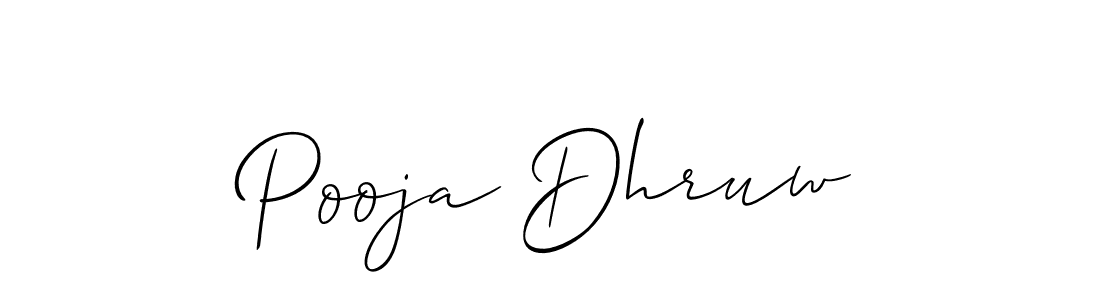 Similarly Allison_Script is the best handwritten signature design. Signature creator online .You can use it as an online autograph creator for name Pooja Dhruw. Pooja Dhruw signature style 2 images and pictures png