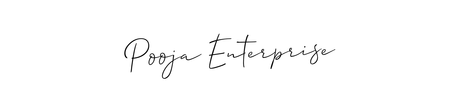 How to make Pooja Enterprise signature? Allison_Script is a professional autograph style. Create handwritten signature for Pooja Enterprise name. Pooja Enterprise signature style 2 images and pictures png