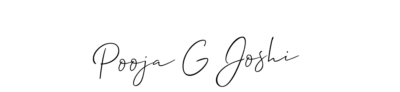 Similarly Allison_Script is the best handwritten signature design. Signature creator online .You can use it as an online autograph creator for name Pooja G Joshi. Pooja G Joshi signature style 2 images and pictures png