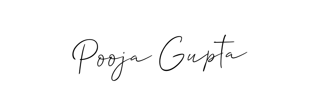 Design your own signature with our free online signature maker. With this signature software, you can create a handwritten (Allison_Script) signature for name Pooja Gupta. Pooja Gupta signature style 2 images and pictures png