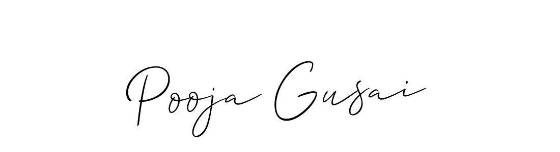 How to make Pooja Gusai signature? Allison_Script is a professional autograph style. Create handwritten signature for Pooja Gusai name. Pooja Gusai signature style 2 images and pictures png