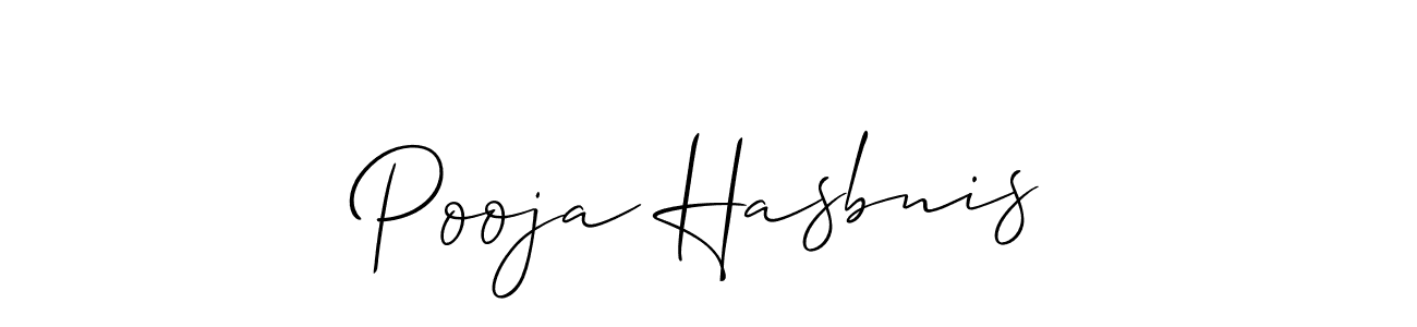 How to make Pooja Hasbnis name signature. Use Allison_Script style for creating short signs online. This is the latest handwritten sign. Pooja Hasbnis signature style 2 images and pictures png
