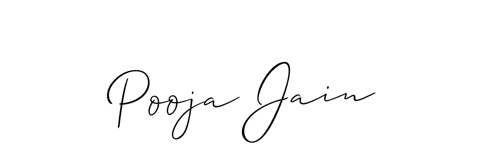 How to make Pooja Jain signature? Allison_Script is a professional autograph style. Create handwritten signature for Pooja Jain name. Pooja Jain signature style 2 images and pictures png