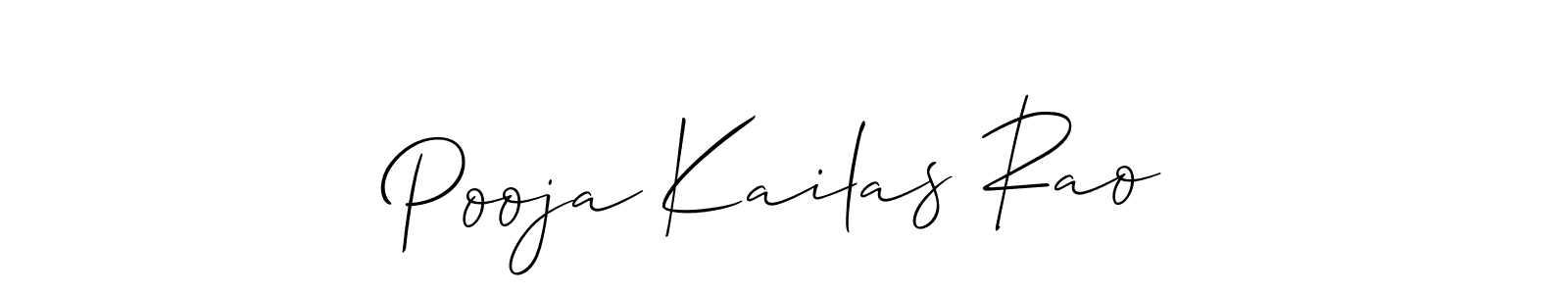 This is the best signature style for the Pooja Kailas Rao name. Also you like these signature font (Allison_Script). Mix name signature. Pooja Kailas Rao signature style 2 images and pictures png