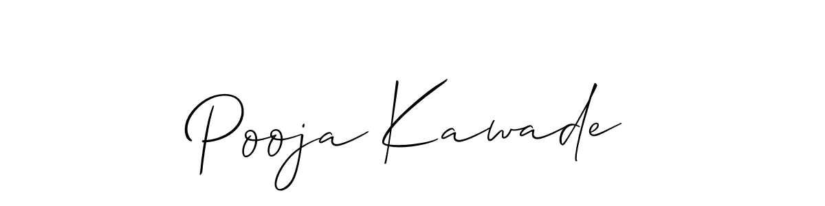 You should practise on your own different ways (Allison_Script) to write your name (Pooja Kawade) in signature. don't let someone else do it for you. Pooja Kawade signature style 2 images and pictures png