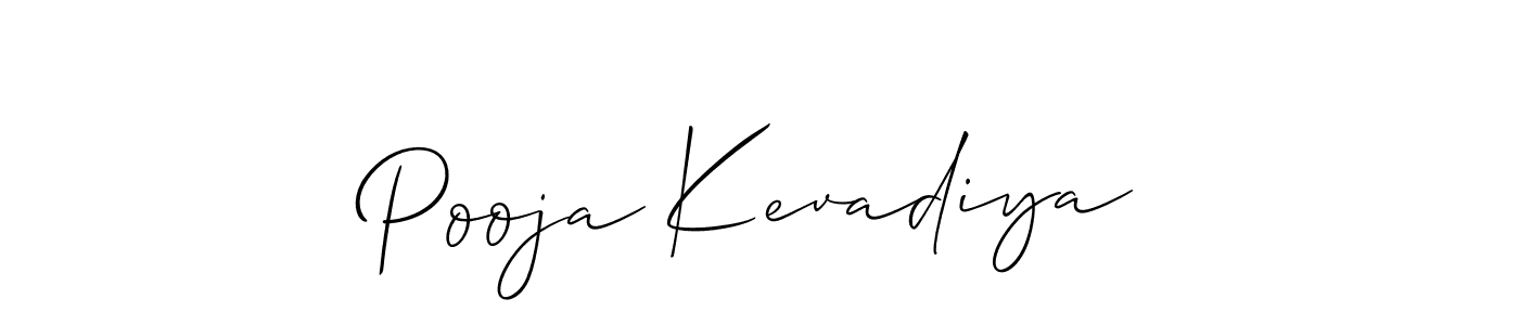 Pooja Kevadiya stylish signature style. Best Handwritten Sign (Allison_Script) for my name. Handwritten Signature Collection Ideas for my name Pooja Kevadiya. Pooja Kevadiya signature style 2 images and pictures png