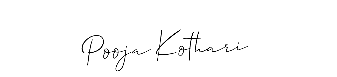 Use a signature maker to create a handwritten signature online. With this signature software, you can design (Allison_Script) your own signature for name Pooja Kothari. Pooja Kothari signature style 2 images and pictures png