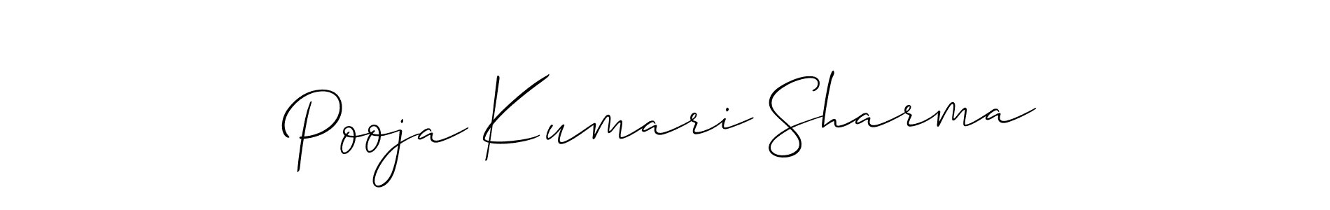 How to make Pooja Kumari Sharma signature? Allison_Script is a professional autograph style. Create handwritten signature for Pooja Kumari Sharma name. Pooja Kumari Sharma signature style 2 images and pictures png