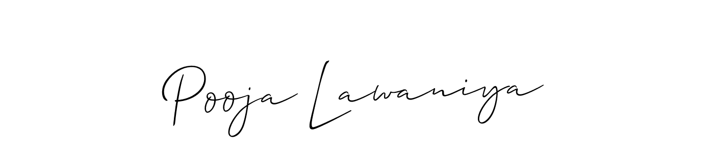 if you are searching for the best signature style for your name Pooja Lawaniya. so please give up your signature search. here we have designed multiple signature styles  using Allison_Script. Pooja Lawaniya signature style 2 images and pictures png