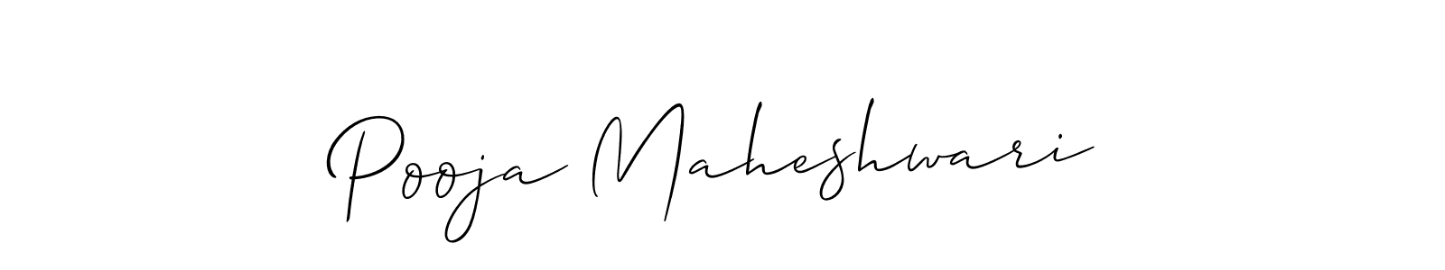 Design your own signature with our free online signature maker. With this signature software, you can create a handwritten (Allison_Script) signature for name Pooja Maheshwari. Pooja Maheshwari signature style 2 images and pictures png