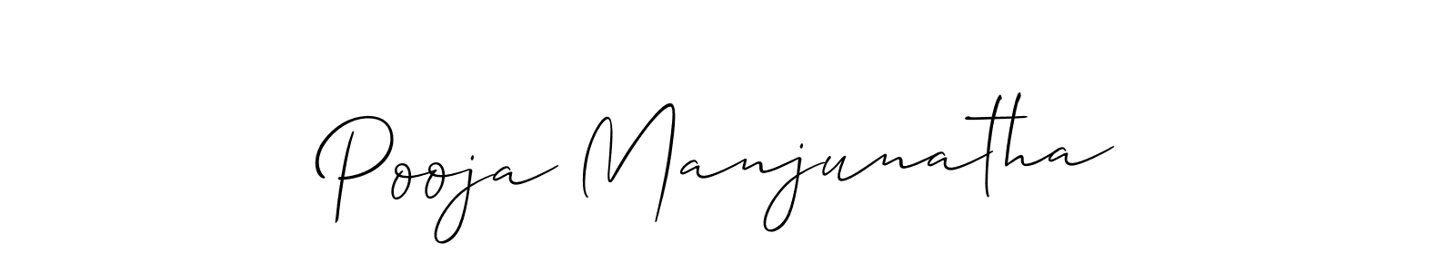 Use a signature maker to create a handwritten signature online. With this signature software, you can design (Allison_Script) your own signature for name Pooja Manjunatha. Pooja Manjunatha signature style 2 images and pictures png