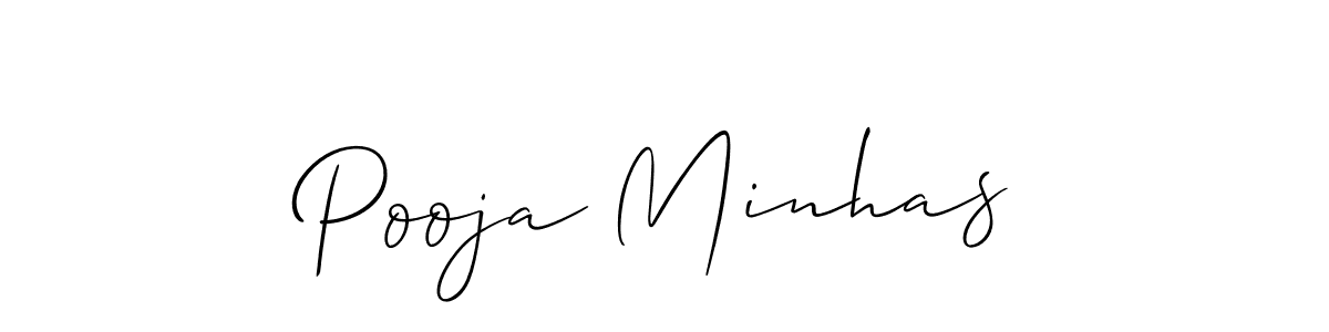 Use a signature maker to create a handwritten signature online. With this signature software, you can design (Allison_Script) your own signature for name Pooja Minhas. Pooja Minhas signature style 2 images and pictures png