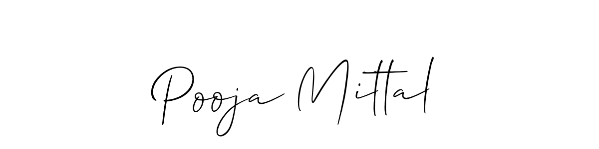 How to make Pooja Mittal signature? Allison_Script is a professional autograph style. Create handwritten signature for Pooja Mittal name. Pooja Mittal signature style 2 images and pictures png