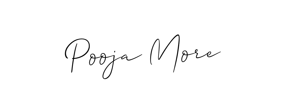 Use a signature maker to create a handwritten signature online. With this signature software, you can design (Allison_Script) your own signature for name Pooja More. Pooja More signature style 2 images and pictures png