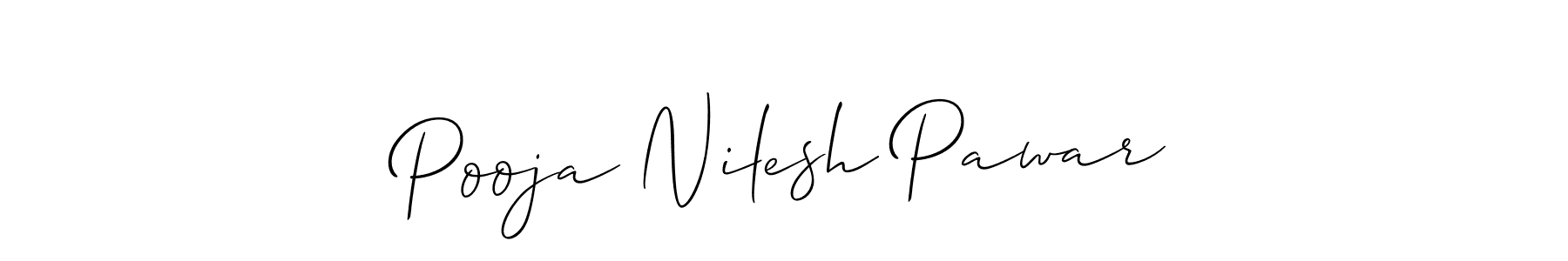 Also You can easily find your signature by using the search form. We will create Pooja Nilesh Pawar name handwritten signature images for you free of cost using Allison_Script sign style. Pooja Nilesh Pawar signature style 2 images and pictures png