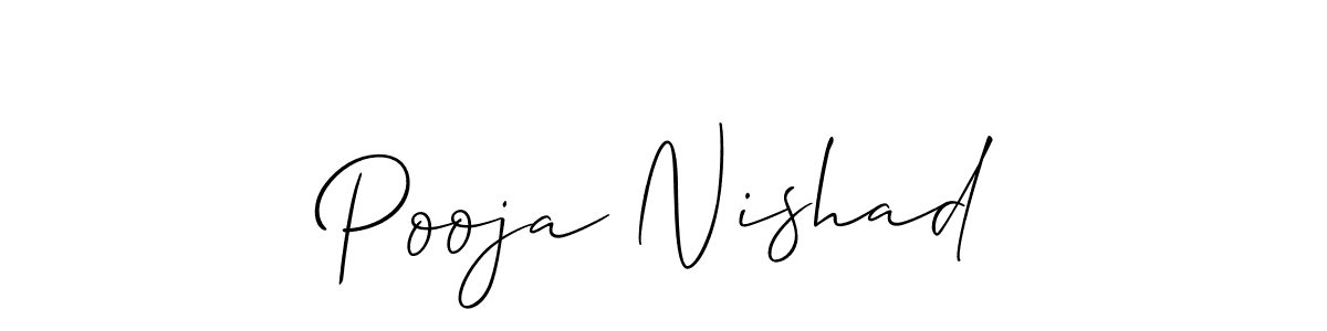 Similarly Allison_Script is the best handwritten signature design. Signature creator online .You can use it as an online autograph creator for name Pooja Nishad. Pooja Nishad signature style 2 images and pictures png