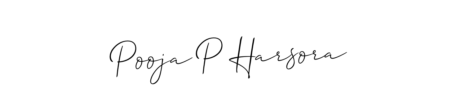 if you are searching for the best signature style for your name Pooja P Harsora. so please give up your signature search. here we have designed multiple signature styles  using Allison_Script. Pooja P Harsora signature style 2 images and pictures png