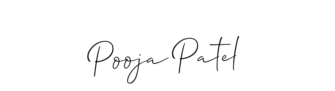 Allison_Script is a professional signature style that is perfect for those who want to add a touch of class to their signature. It is also a great choice for those who want to make their signature more unique. Get Pooja Patel name to fancy signature for free. Pooja Patel signature style 2 images and pictures png