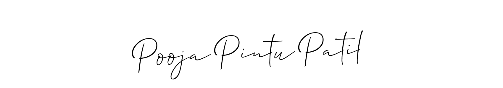 Use a signature maker to create a handwritten signature online. With this signature software, you can design (Allison_Script) your own signature for name Pooja Pintu Patil. Pooja Pintu Patil signature style 2 images and pictures png