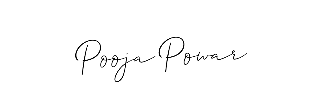 Create a beautiful signature design for name Pooja Powar. With this signature (Allison_Script) fonts, you can make a handwritten signature for free. Pooja Powar signature style 2 images and pictures png