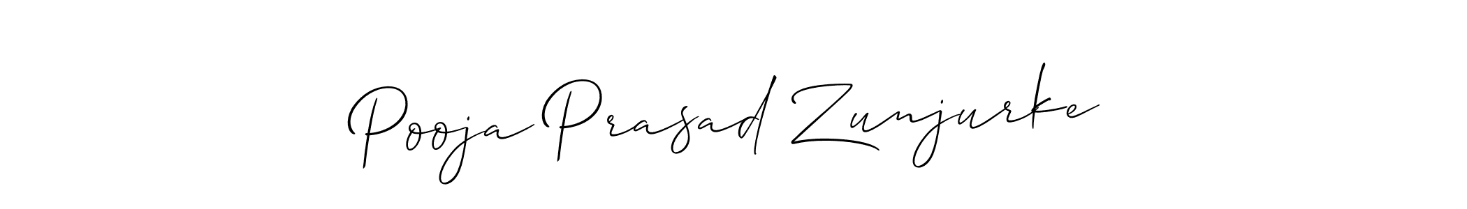 Similarly Allison_Script is the best handwritten signature design. Signature creator online .You can use it as an online autograph creator for name Pooja Prasad Zunjurke. Pooja Prasad Zunjurke signature style 2 images and pictures png