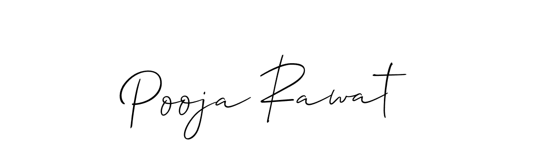 The best way (Allison_Script) to make a short signature is to pick only two or three words in your name. The name Pooja Rawat include a total of six letters. For converting this name. Pooja Rawat signature style 2 images and pictures png