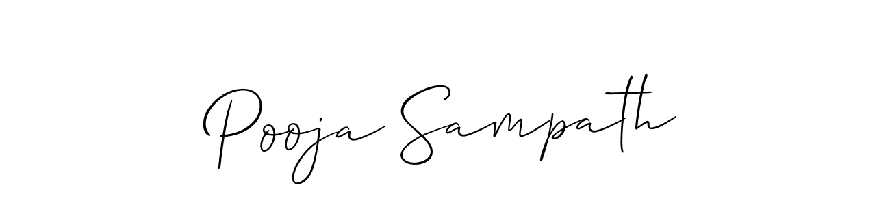 Use a signature maker to create a handwritten signature online. With this signature software, you can design (Allison_Script) your own signature for name Pooja Sampath. Pooja Sampath signature style 2 images and pictures png
