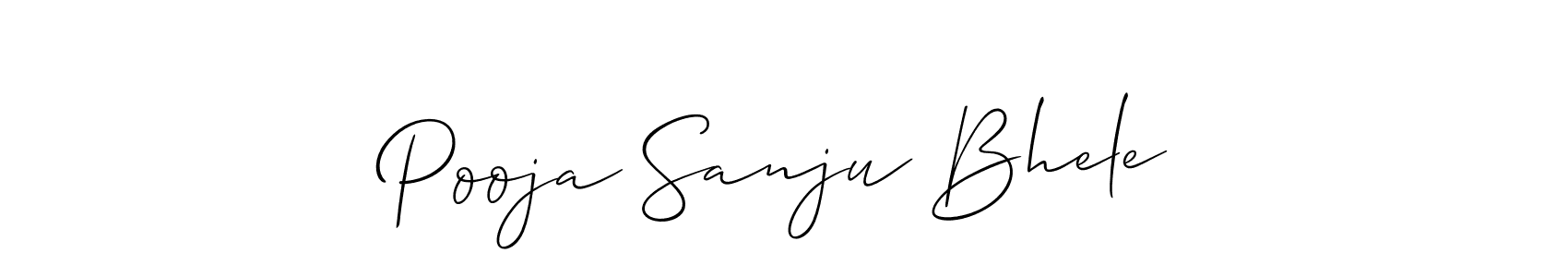 Use a signature maker to create a handwritten signature online. With this signature software, you can design (Allison_Script) your own signature for name Pooja Sanju Bhele. Pooja Sanju Bhele signature style 2 images and pictures png