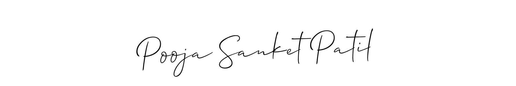 Allison_Script is a professional signature style that is perfect for those who want to add a touch of class to their signature. It is also a great choice for those who want to make their signature more unique. Get Pooja Sanket Patil name to fancy signature for free. Pooja Sanket Patil signature style 2 images and pictures png