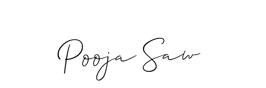 How to make Pooja Saw signature? Allison_Script is a professional autograph style. Create handwritten signature for Pooja Saw name. Pooja Saw signature style 2 images and pictures png