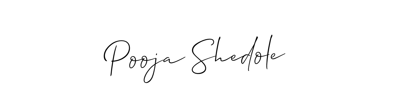 This is the best signature style for the Pooja Shedole name. Also you like these signature font (Allison_Script). Mix name signature. Pooja Shedole signature style 2 images and pictures png