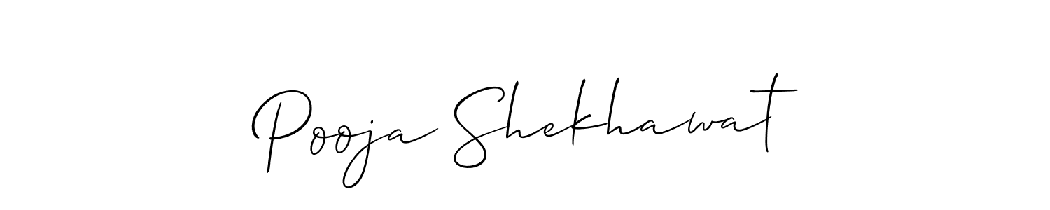 Make a short Pooja Shekhawat signature style. Manage your documents anywhere anytime using Allison_Script. Create and add eSignatures, submit forms, share and send files easily. Pooja Shekhawat signature style 2 images and pictures png