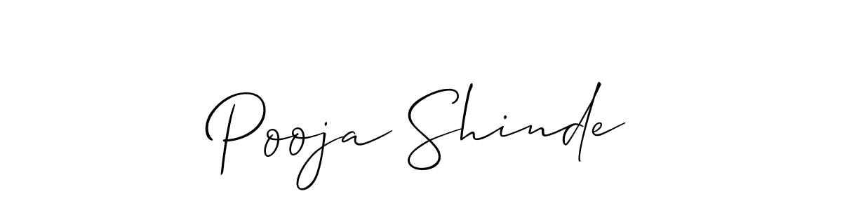 Create a beautiful signature design for name Pooja Shinde. With this signature (Allison_Script) fonts, you can make a handwritten signature for free. Pooja Shinde signature style 2 images and pictures png