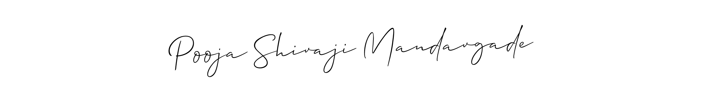 Use a signature maker to create a handwritten signature online. With this signature software, you can design (Allison_Script) your own signature for name Pooja Shivaji Mandavgade. Pooja Shivaji Mandavgade signature style 2 images and pictures png