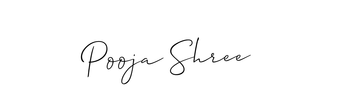 Use a signature maker to create a handwritten signature online. With this signature software, you can design (Allison_Script) your own signature for name Pooja Shree. Pooja Shree signature style 2 images and pictures png