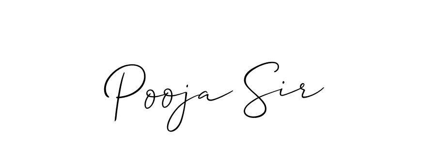Design your own signature with our free online signature maker. With this signature software, you can create a handwritten (Allison_Script) signature for name Pooja Sir. Pooja Sir signature style 2 images and pictures png