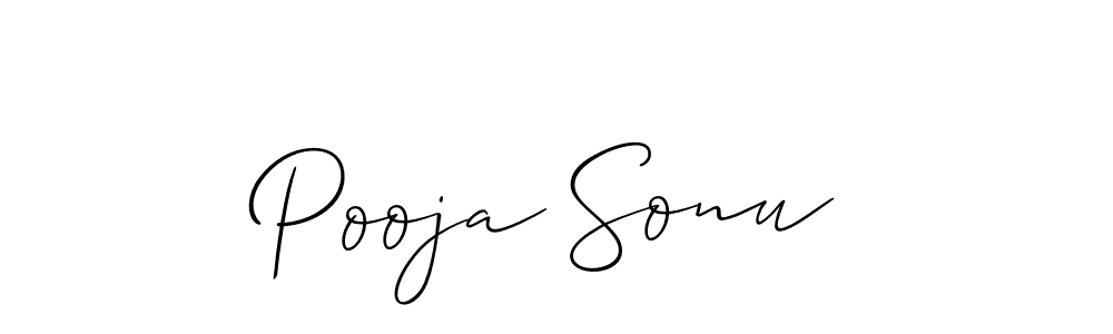 Pooja Sonu stylish signature style. Best Handwritten Sign (Allison_Script) for my name. Handwritten Signature Collection Ideas for my name Pooja Sonu. Pooja Sonu signature style 2 images and pictures png