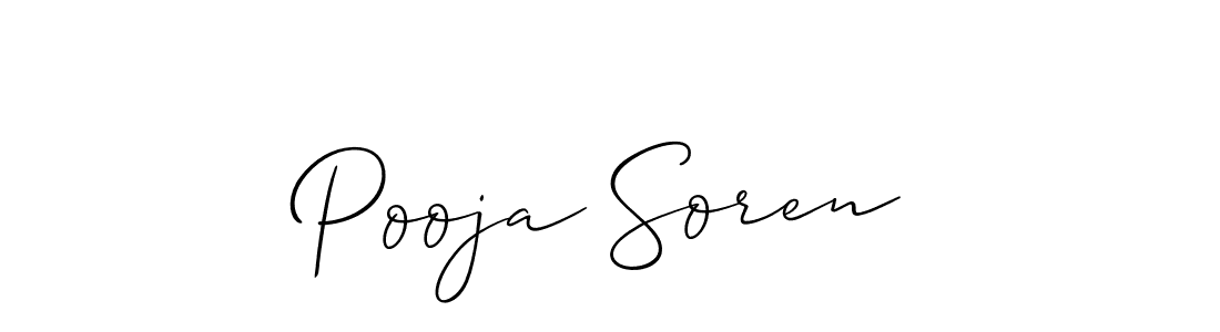 Design your own signature with our free online signature maker. With this signature software, you can create a handwritten (Allison_Script) signature for name Pooja Soren. Pooja Soren signature style 2 images and pictures png