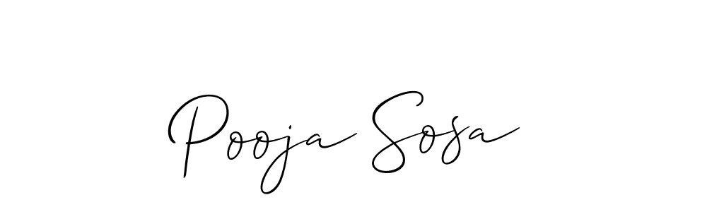 Pooja Sosa stylish signature style. Best Handwritten Sign (Allison_Script) for my name. Handwritten Signature Collection Ideas for my name Pooja Sosa. Pooja Sosa signature style 2 images and pictures png