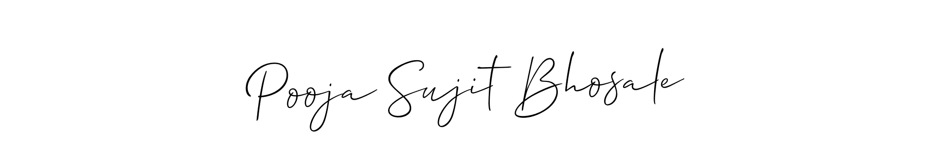 Design your own signature with our free online signature maker. With this signature software, you can create a handwritten (Allison_Script) signature for name Pooja Sujit Bhosale. Pooja Sujit Bhosale signature style 2 images and pictures png