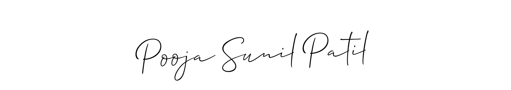 Use a signature maker to create a handwritten signature online. With this signature software, you can design (Allison_Script) your own signature for name Pooja Sunil Patil. Pooja Sunil Patil signature style 2 images and pictures png