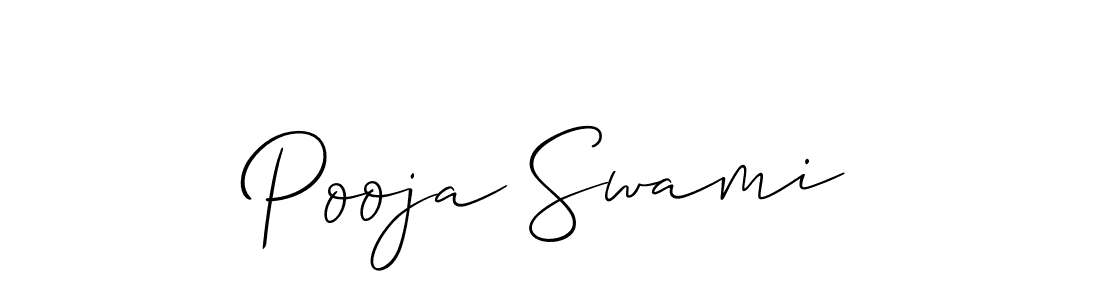 Use a signature maker to create a handwritten signature online. With this signature software, you can design (Allison_Script) your own signature for name Pooja Swami. Pooja Swami signature style 2 images and pictures png