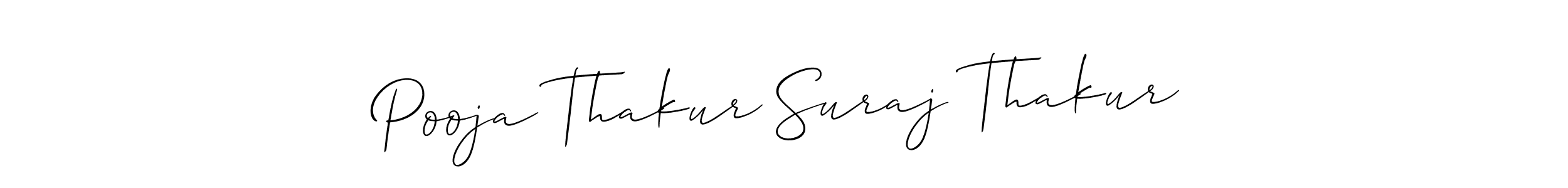 Use a signature maker to create a handwritten signature online. With this signature software, you can design (Allison_Script) your own signature for name Pooja Thakur Suraj Thakur. Pooja Thakur Suraj Thakur signature style 2 images and pictures png