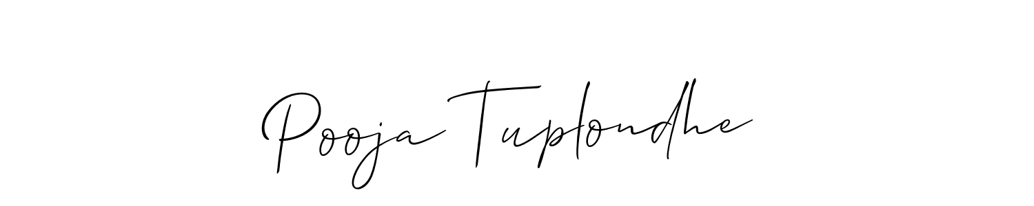 How to Draw Pooja Tuplondhe signature style? Allison_Script is a latest design signature styles for name Pooja Tuplondhe. Pooja Tuplondhe signature style 2 images and pictures png