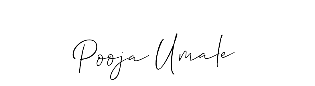 Allison_Script is a professional signature style that is perfect for those who want to add a touch of class to their signature. It is also a great choice for those who want to make their signature more unique. Get Pooja Umale name to fancy signature for free. Pooja Umale signature style 2 images and pictures png