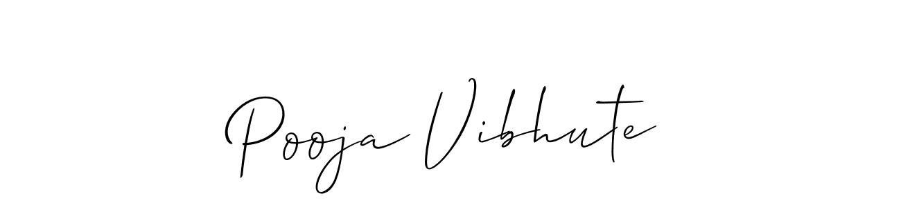 Also we have Pooja Vibhute name is the best signature style. Create professional handwritten signature collection using Allison_Script autograph style. Pooja Vibhute signature style 2 images and pictures png