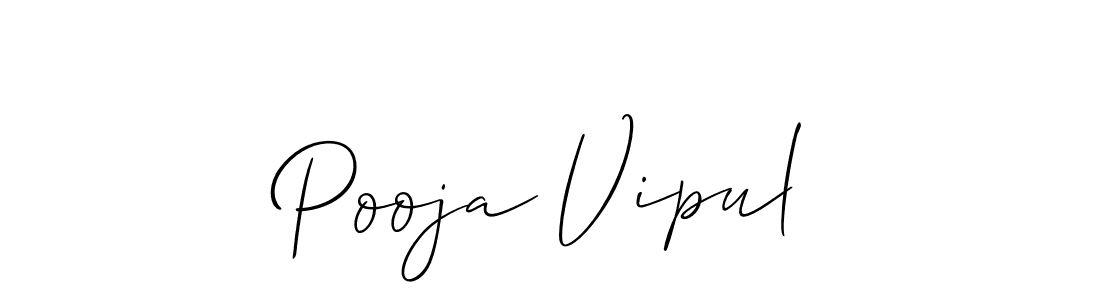 How to Draw Pooja Vipul signature style? Allison_Script is a latest design signature styles for name Pooja Vipul. Pooja Vipul signature style 2 images and pictures png