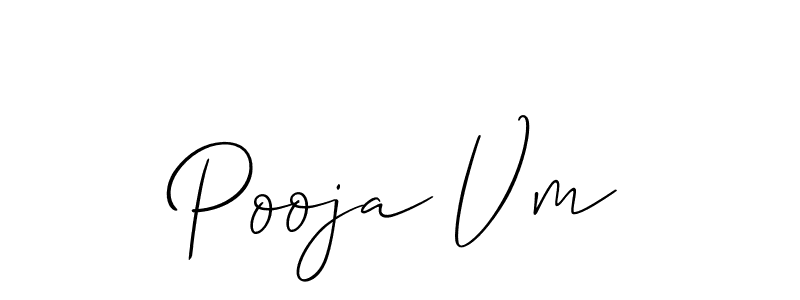 It looks lik you need a new signature style for name Pooja Vm. Design unique handwritten (Allison_Script) signature with our free signature maker in just a few clicks. Pooja Vm signature style 2 images and pictures png